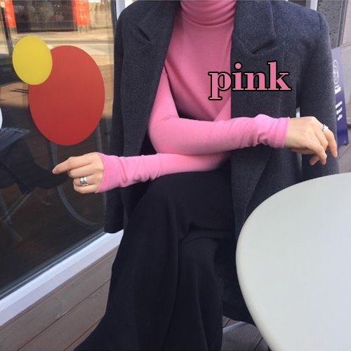핑크 목폴라 티셔츠 (주문 폭주, 단독 주문시 당일 출고♡)